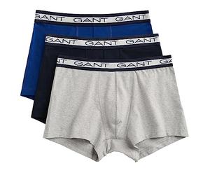 GANT Basic Trunk 3-Pack Lot De 3 Caleçons Basiques, Light Grey Melange, XL Homme