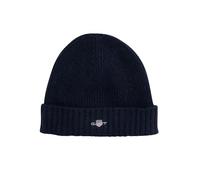 GANT Bonnet Unisexe en Laine Shield, Marine, Taille Unique