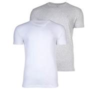 GANT C- Neck T-Shirt 2-Pack, Light Grey Mel/White, XL Homme