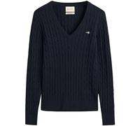 GANT Câble en Coton Stretch À Col en V Pull-Over Femme