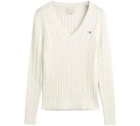 GANT Câble en Coton Stretch À Col en V Pull-Over Femme