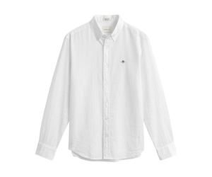 Gant - Camicia en seersucker - Homme - Chemises - Blanc - Taille: XL