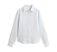 Gant - Camicia in lino a righe - Femme - Blouses et Chemises - Bleu - Taille: 38 FR