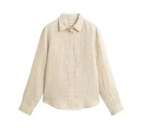 Gant - Camicia in lino a righe - Femme - Chemises - Beige - Taille: 36 FR