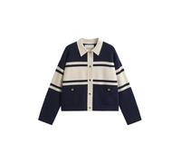 GANT Cardigan bleu marine / blanc, Taille M