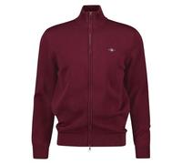GANT Cardigan décontracté en Coton avec Fermeture éclair, Bordeaux, S