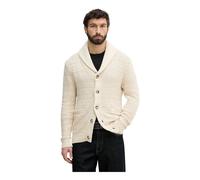 Gant - Cardigan en coton mélangé texturé - Homme - Pulls - Beige - Taille: XL