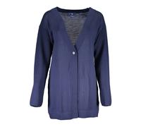 Gant - Cardigan en Laine Bleue à Manches Longues - Femme - Pulls - Bleu - Taille: 36 FR