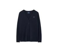Gant - Cardigan Fin Col en V - Homme - Pulls - Bleu - Taille: S