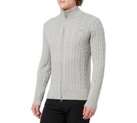 Gant Cardigan zippé en Coton pour Homme, Gris, M