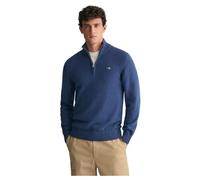 GANT Casual Cotton Halfzip Pull-Over, Mélange de Jeans Bleu foncé, L Homme
