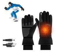 Gant Chauffant USB, Touchables à L’écran Gants Chauffante Électriques pour Hommes et Femmes, Imperméables et Antidérapants Gants Hiver pour Moto, Cyclisme, Ski (1 PCS)