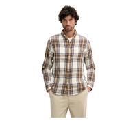 Gant - Chemise à carreaux en flanelle "Windblown" - Homme - Chemises - Beige - Taille: S