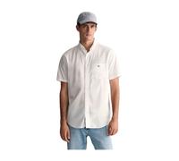 Gant - Chemise à Manches Courtes en Popeline Classique Coupe Regular - Homme - Chemises - Blanc - Taille: XL