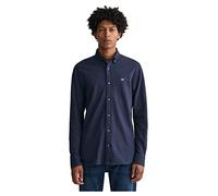 GANT Chemise Classique en Jersey piqué Reg pour Homme, Marine, 3XL
