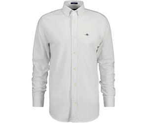 GANT Chemise Classique REG Jersey piqué pour Homme, Blanc, Standard, Blanc., L