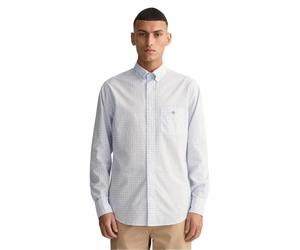 GANT Chemise Classique REG Poplin Gingham pour Homme, Bleu Clair, Standard, Bleu Clair, XXXL