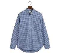 GANT Chemise Classique REG Poplin Gingham pour Homme Bleu collège Standard, College Blue, XL