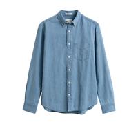 Gant - Chemise en jean coupe droite - Homme - Chemises - Bleu - Taille: M