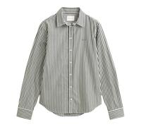 Gant - Chemise en popeline coupe droite à rayures - Femme - Blouses et Chemises - Vert - Taille: 40 FR