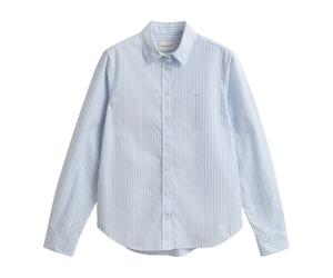 Gant - Chemise en popeline rayée coupe regular - Femme - Blouses et Chemises - Bleu - Taille: 38 FR
