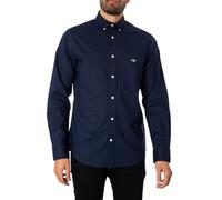 GANT Chemise Reg Poplin pour Homme, Marine, XL