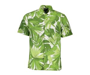Gant - Chemise verte à manches courtes avec logo - Homme - Chemises - Vert - Taille: S