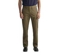 GANT Chino sergé Fin Pantalon, Juniper Green, 29W x 34L Homme