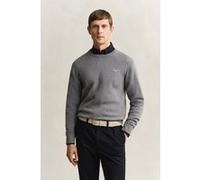GANT Classic Cotton C-neck Dark Grey Melange Taille: XXL | Pulls Outlet | Homme | Gris
