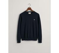 GANT Col en C en Coton Classique Sweater, Bleu Nuit, M Homme