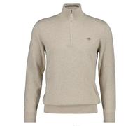 GANT Pull Classic Cotton col zippé Beige M Homme