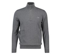GANT Classic Cotton Half Zip Pull-Over, Gris foncé mélangé, XL Homme
