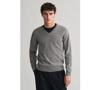 GANT Classic Cotton V-neck Dark Grey Melange Taille: XXL | Pulls Outlet | Homme | Gris