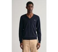 GANT Pull col V Classic Sweater coton Bleu Nuit XXXL Homme