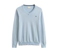 Gant - Classic Cotton V-Neck - Homme - Pulls - Bleu - Taille: 3XL