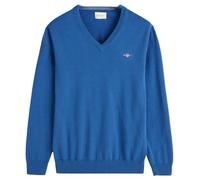 GANT Classic Cotton V-Neck Pull-Over, Fresh Blue, M Homme