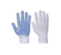 Gant Classique Tricoté Picots PVC - PORTWEST - Blanc/Bleu - Taille XS