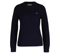 GANT Col en C Classique en Coton Sweater, Bleu Nuit, L Femmes