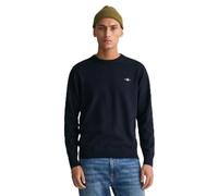 Gant Col en C en Coton Classique Sweater, Bleu Nuit, XXXXL Homme