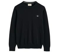 GANT Pull-over Col en C en coton Classique – Noir – Homme Taille L