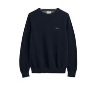 GANT Col en C en Coton piqué Sweater, Bleu Nuit, XXL Homme