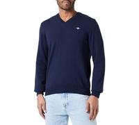 Gant Col en V en Coton Classique Sweater, Bleu Nuit, XXXL Homme