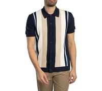 GANT Color Blocked Cotton SS Polo Pull-Over, Bleu Nuit, L Homme