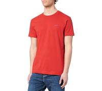 GANT Contrast Logo SS T-Shirt, Rouge Rubis, XXL Hommes