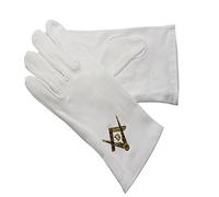 Gant Coton Blanc épais francs macons Special Grade de Compagnon (10)