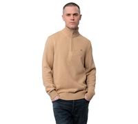 GANT Coton décontracté avec Demi-Fermeture éclair Pull-Over, Kaki Mel, S Homme