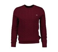 GANT Cotton Cable C-Neck Pull-Over, Wine Red, XXXXL Homme
