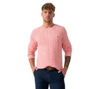 Gant Cotton Cable C-Neck Pull Pull, Rose délavé, L pour Homme