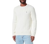GANT Cotton Cable col en C Sweater, crème, XL Homme