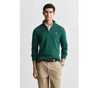 GANT Cotton Knit Half-zip Sweater Deep Forest Green Taille: S | Pulls Outlet | Homme | Vert